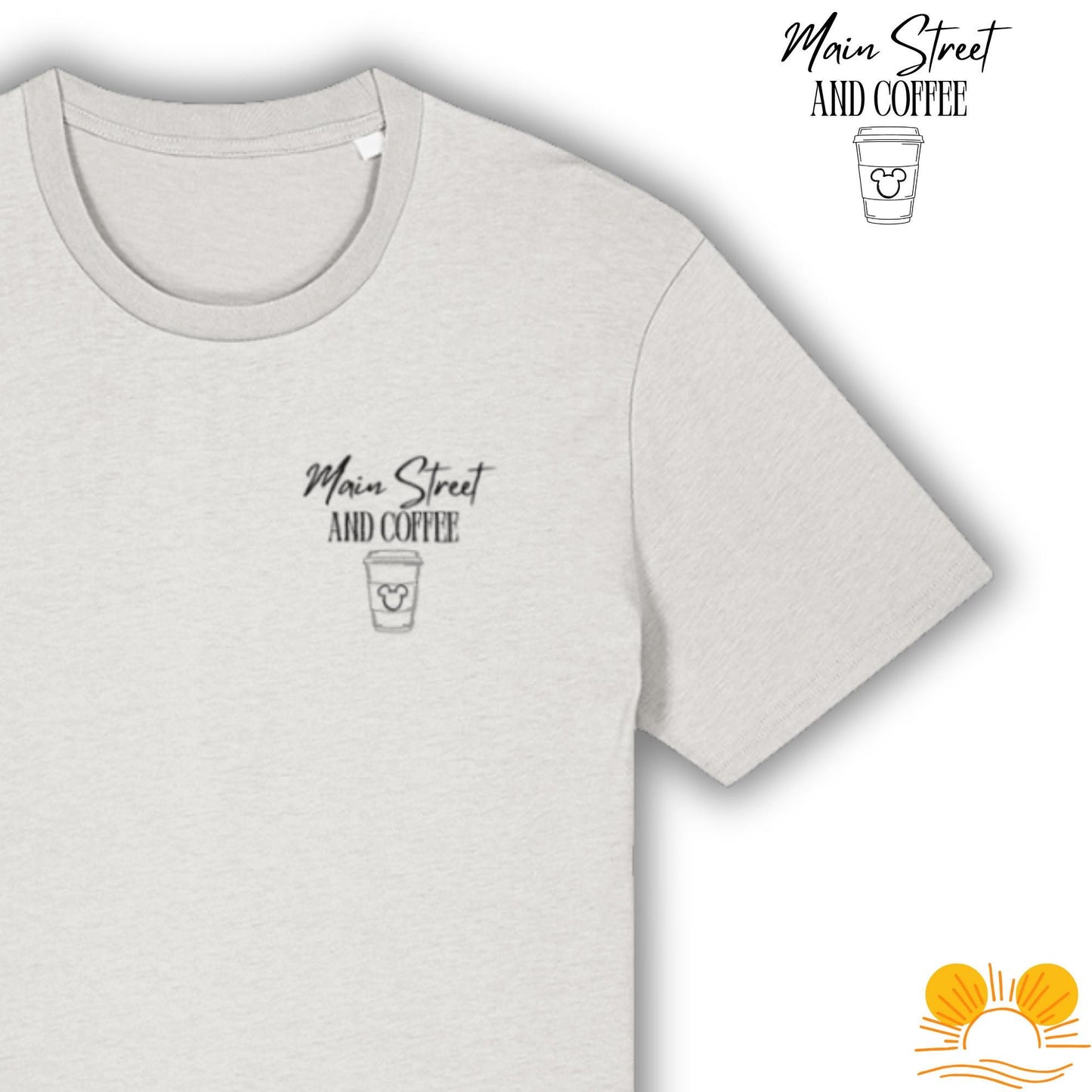 Disney Coffee Inspired T-Shirt | Magical Theme Park Style Tee | Unisex Eco Friendly Organic Cotton Top | Orlando Florida Inspired Clothing