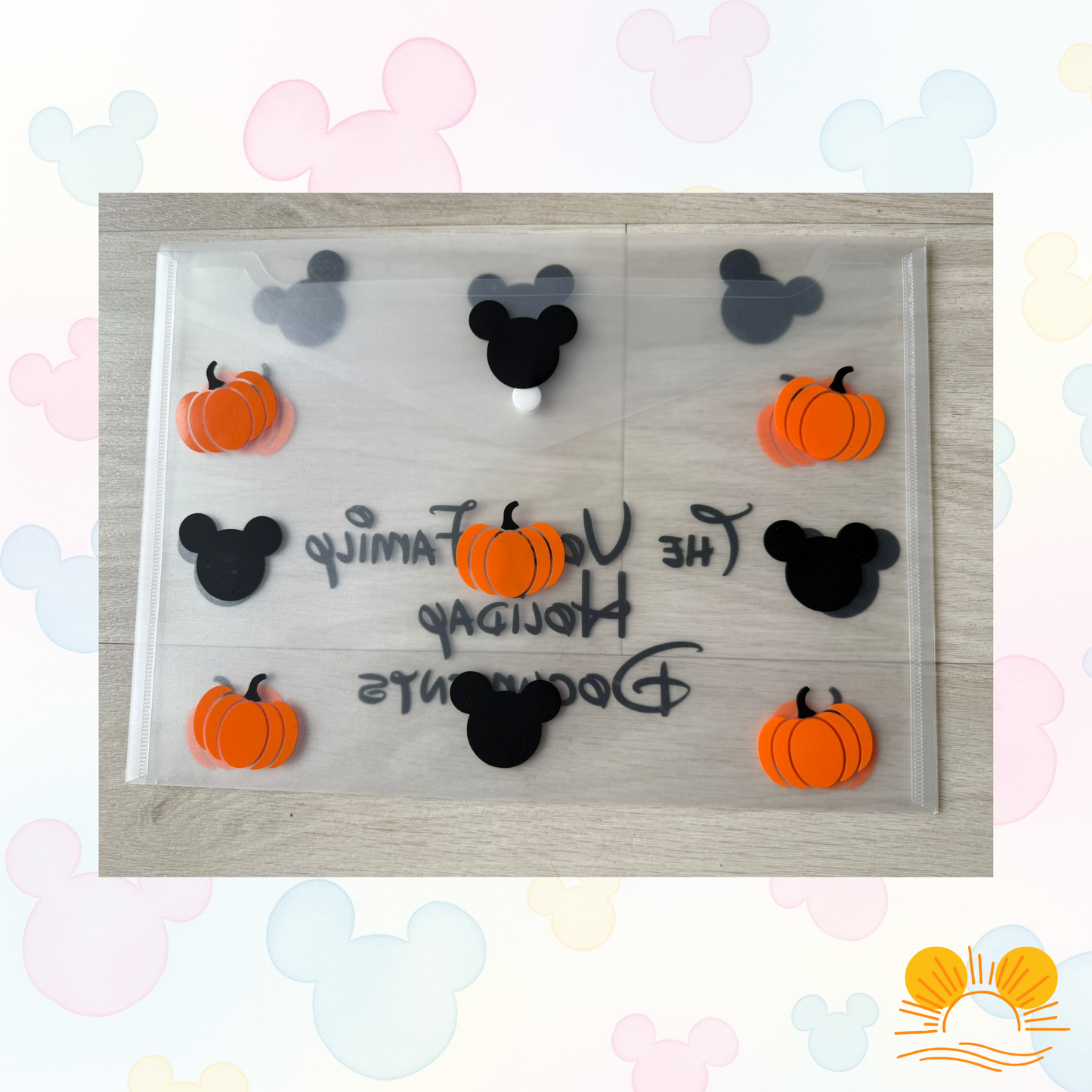 Personalised Halloween Travel Document Holder | Spooky Trip Organiser | Custom Autumn/Fall Holiday Wallet | Disney Boo To You Planner