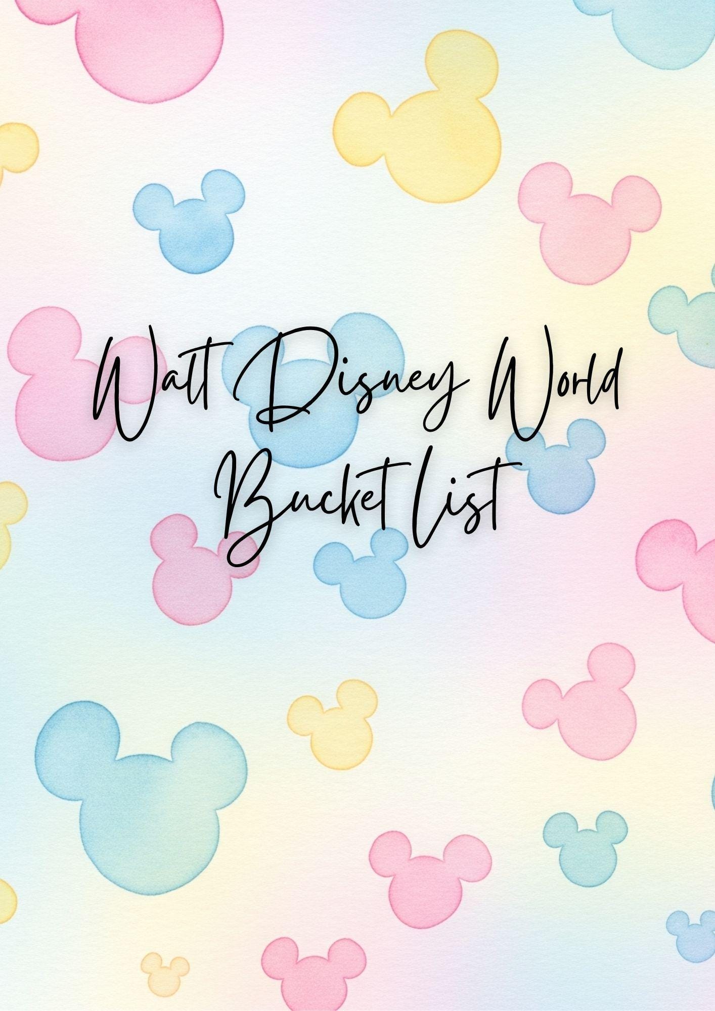 Walt Disney World Bucket List Printable | Disney Trip Planner Checklist | WDW Digital Download