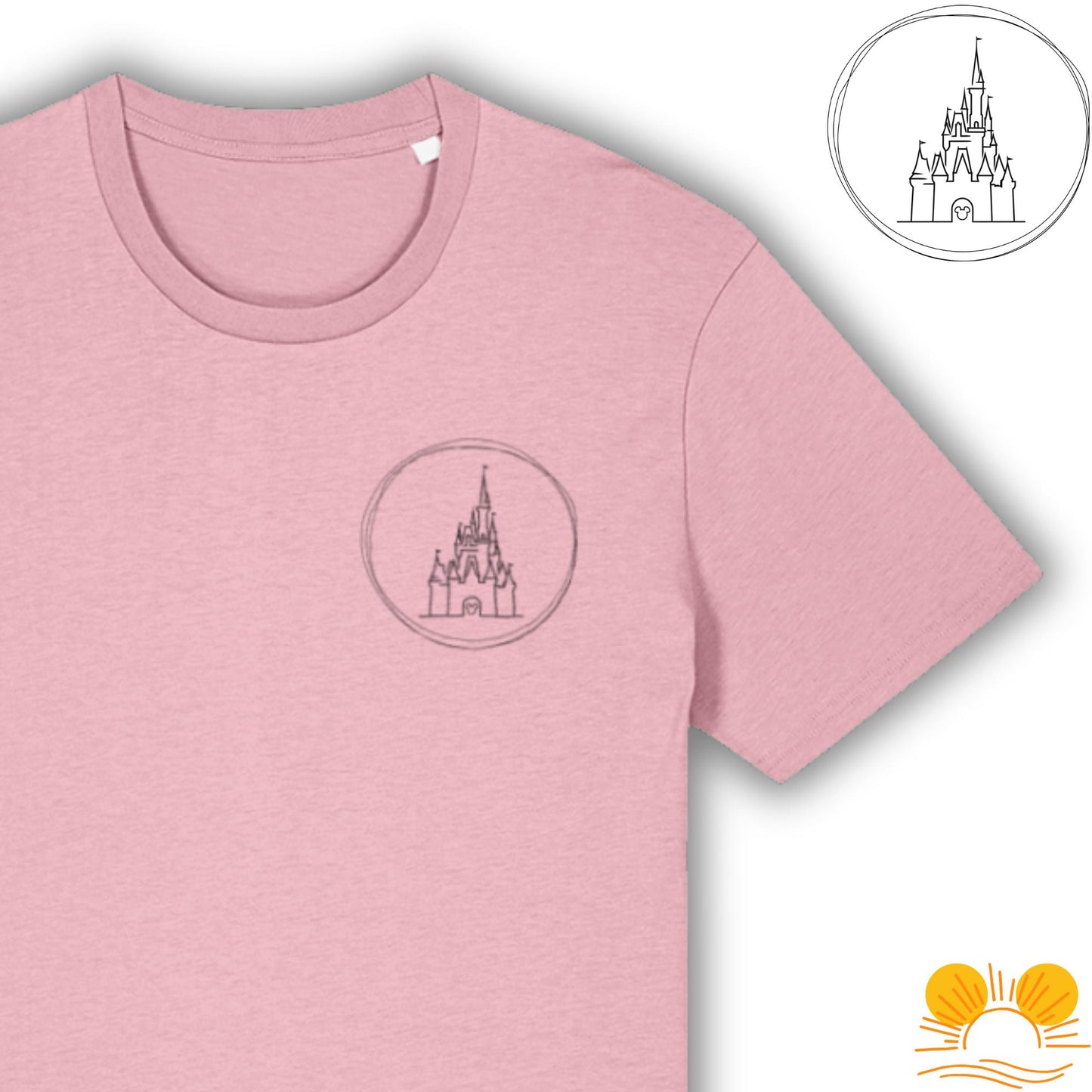 Disney Castle Inspired T-Shirt | Magical Theme Park Style Tee | Unisex Eco Friendly Organic Cotton Top | Orlando Florida Inspired Clothing